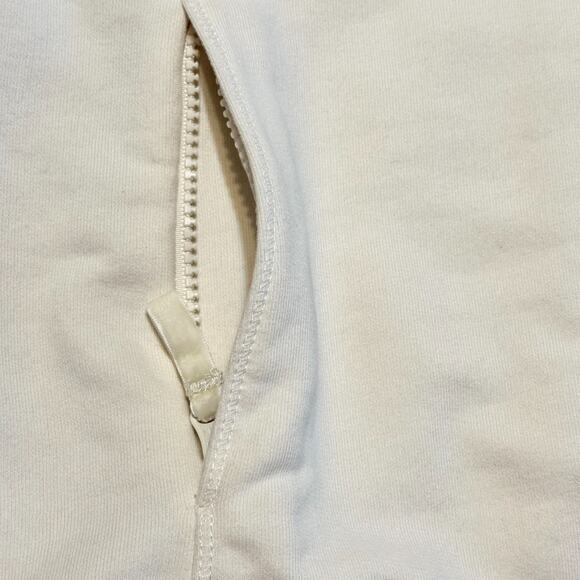 L.L.Bean Sherpa Lined Hoodie Jacket Women’s Size M Cream Cozy Casual Zip Pockets - Picture 9 of 9